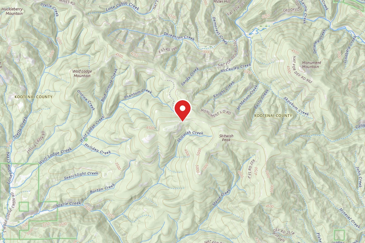 Idaho Panhandle Dispersed Campsite RD 202 SITE 11
