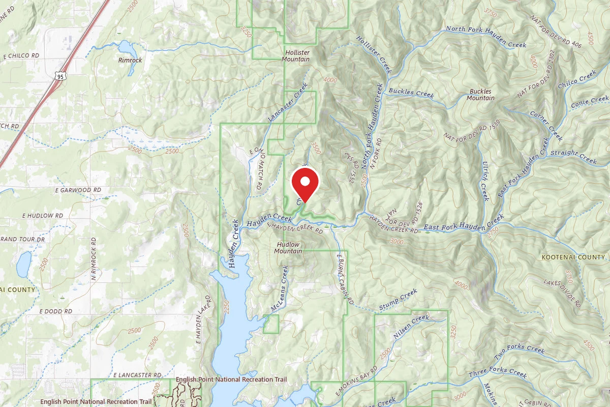 Idaho Panhandle Dispersed Campsite RD 206 SITE 2