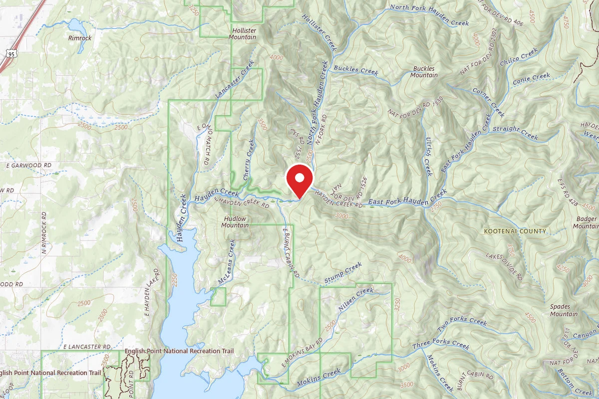 Idaho Panhandle Dispersed Campsite RD 206 SITE 3