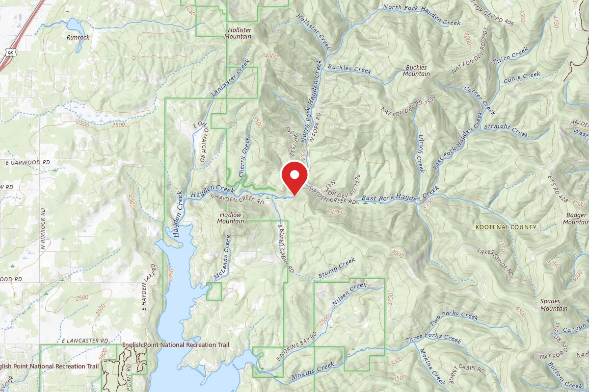 Idaho Panhandle Dispersed Campsite RD 206 SITE 4