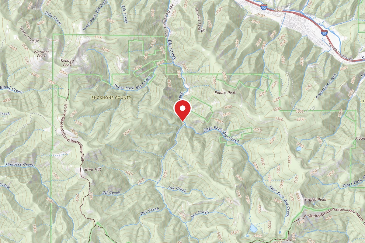 Idaho Panhandle Dispersed Campsite RD 2354 MM 7.5