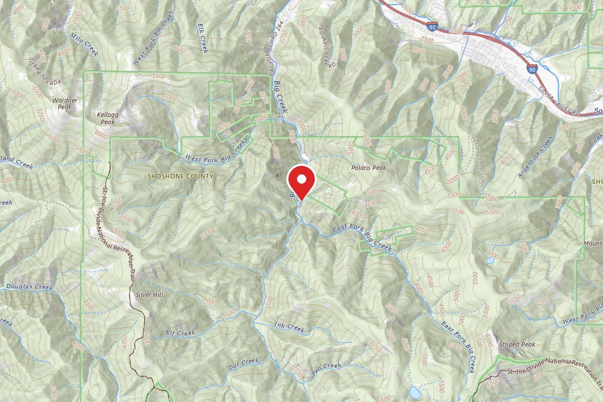 Idaho Panhandle Dispersed Campsite RD 2354 MM 7.9