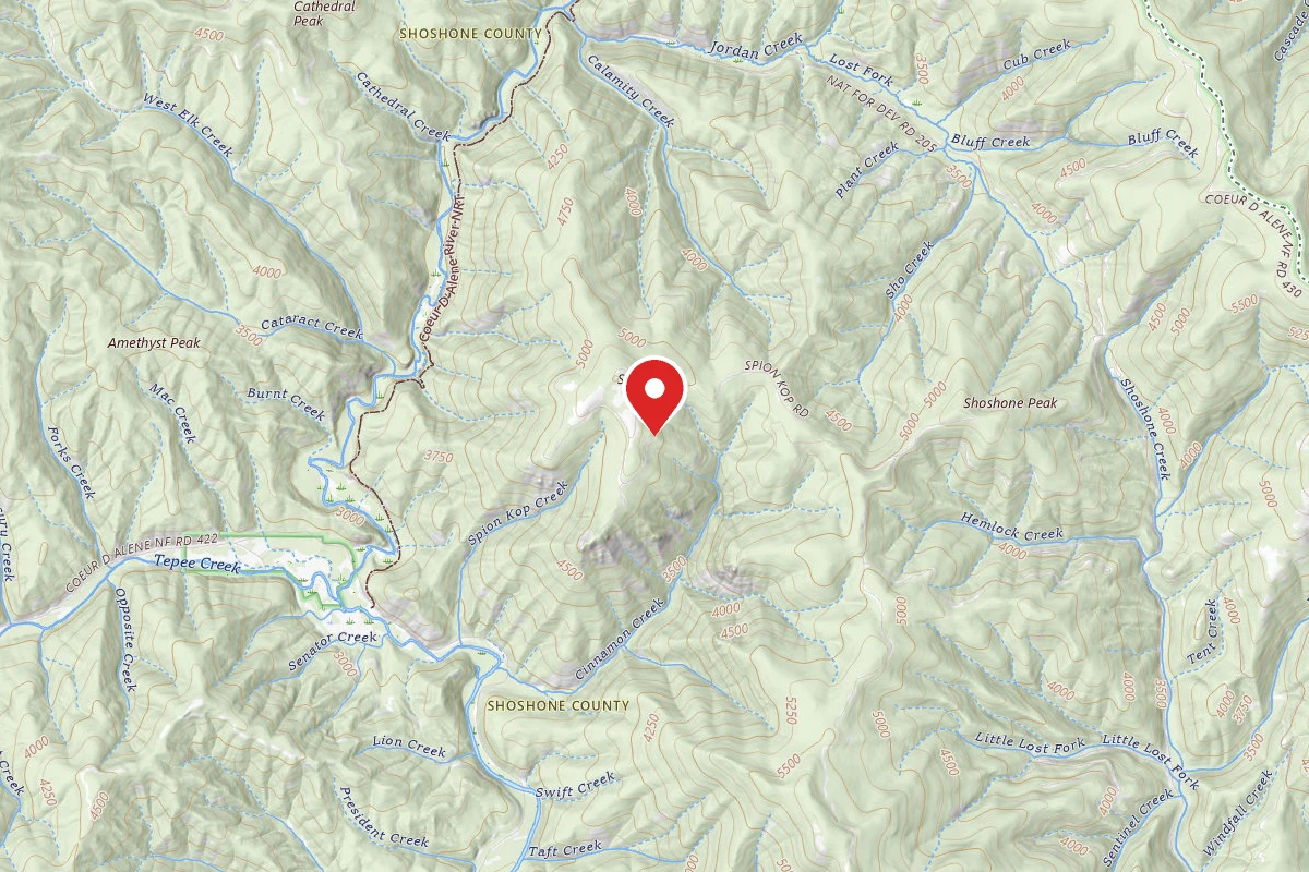 Idaho Panhandle Dispersed Campsite RD 2360 SITE 6