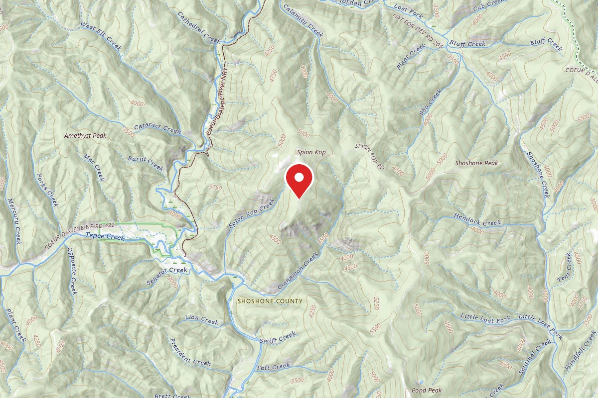 Idaho Panhandle Dispersed Campsite RD 2360 SITE 7
