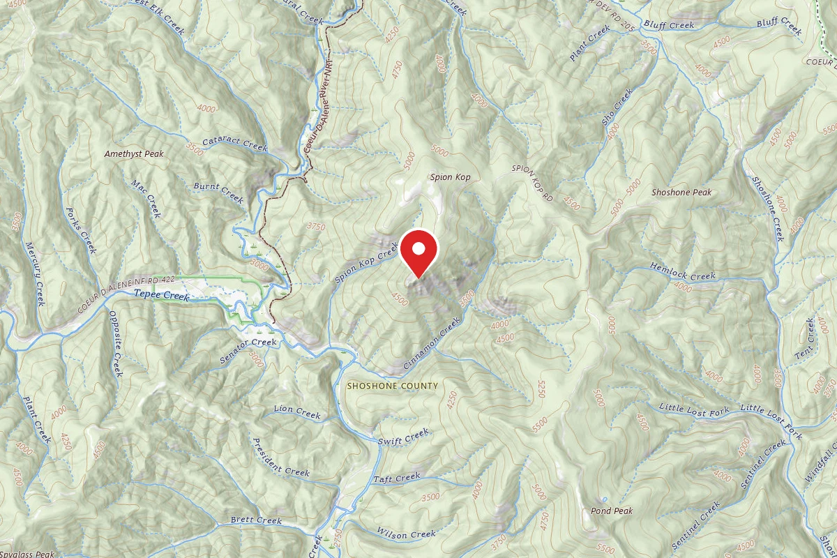 Idaho Panhandle Dispersed Campsite RD 2360 SITE 9