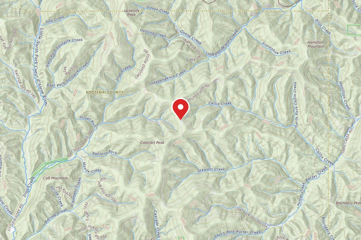 Idaho Panhandle Dispersed Campsite RD 258 SITE 15