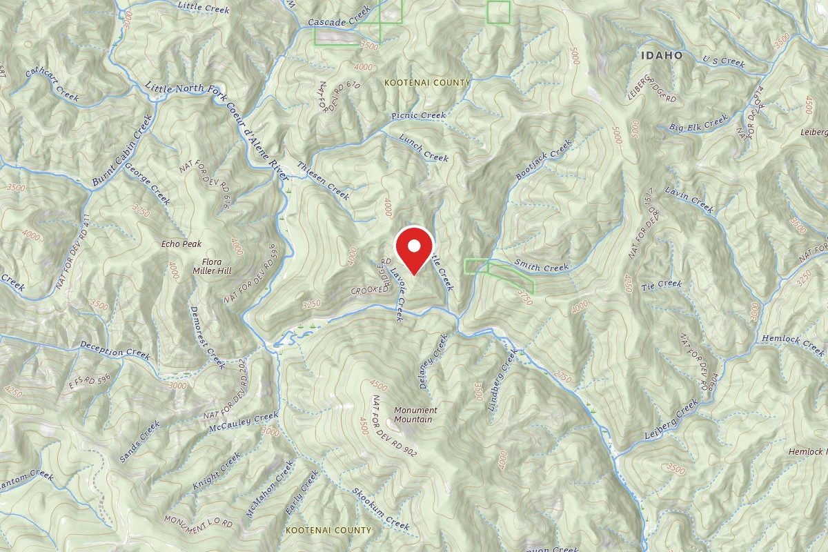 Idaho Panhandle Dispersed Campsite RD 258 SITE 2