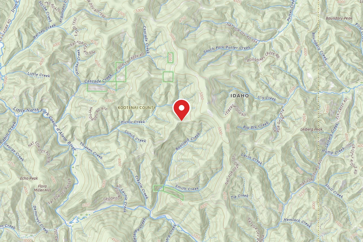 Idaho Panhandle Dispersed Campsite RD 258 SITE 9