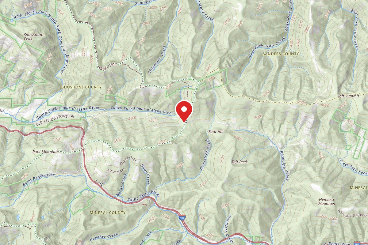 Idaho Panhandle Dispersed Campsite RD 3025 SITE 5