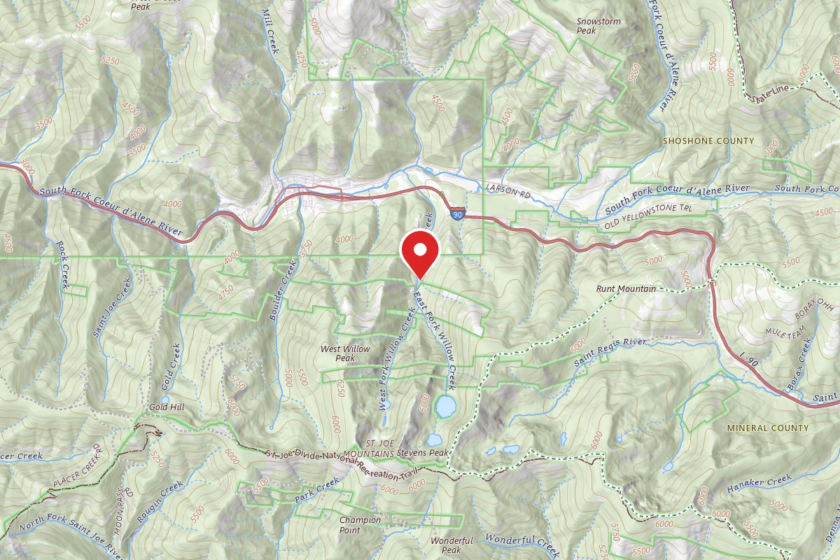Idaho Panhandle Dispersed Campsite RD 3026 SITE 2