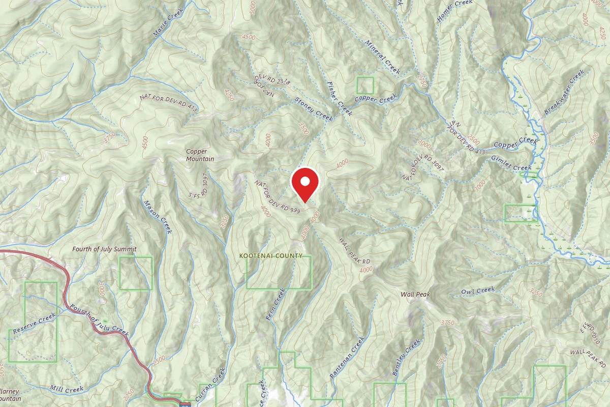 Idaho Panhandle Dispersed Campsite RD 3097 SITE 1