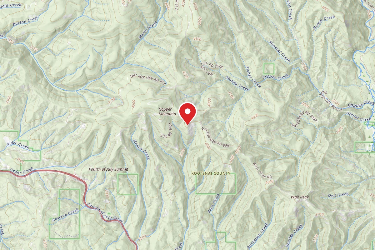 Idaho Panhandle Dispersed Campsite RD 3097 SITE 1