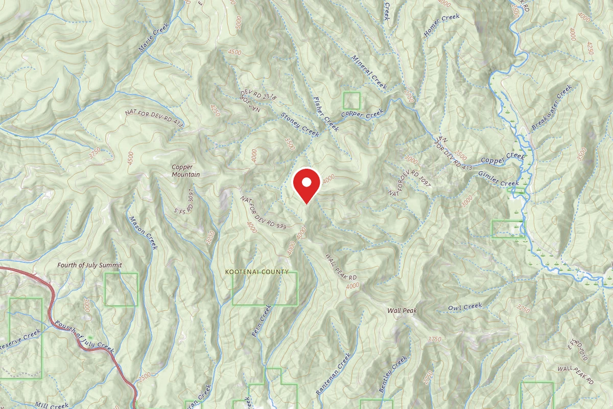 Idaho Panhandle Dispersed Campsite RD 3097 SITE 2