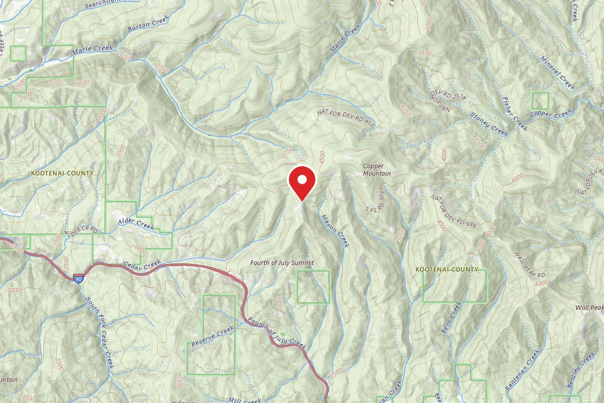 Idaho Panhandle Dispersed Campsite RD 3097 SITE 2