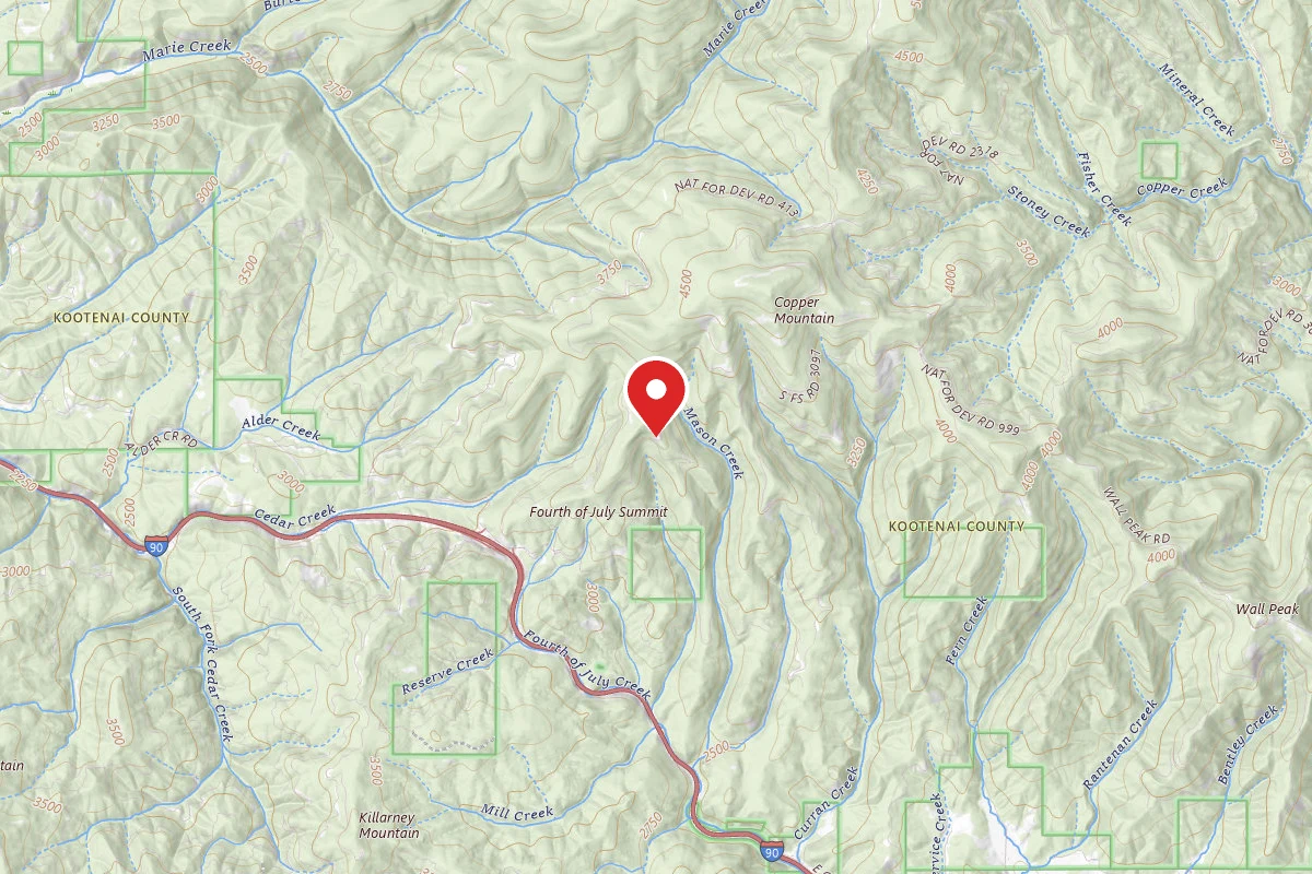 Idaho Panhandle Dispersed Campsite RD 3097 SITE 3