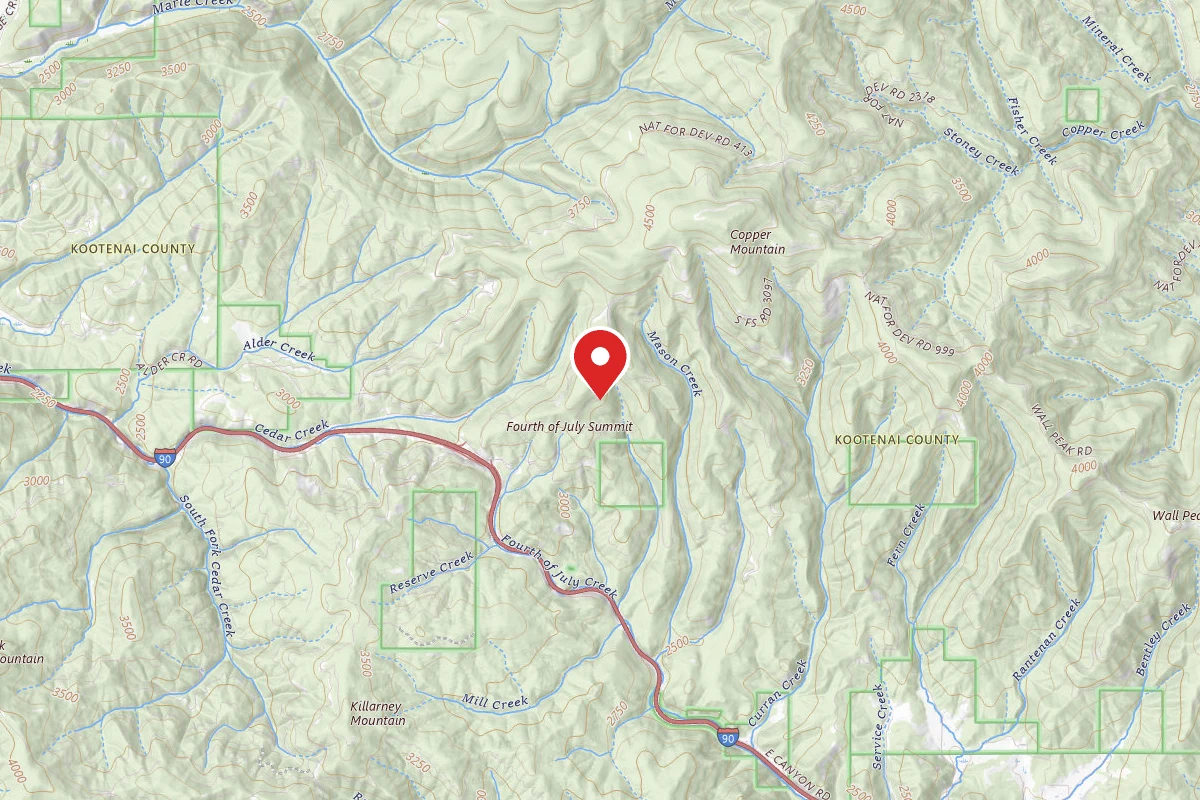 Idaho Panhandle Dispersed Campsite RD 3097 SITE 4