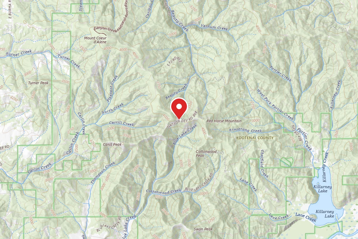 Idaho Panhandle Dispersed Campsite RD 349 SITE 6