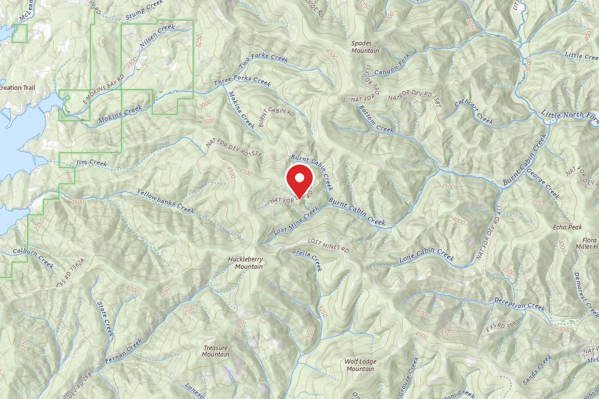 Idaho Panhandle Dispersed Campsite RD 406 2B