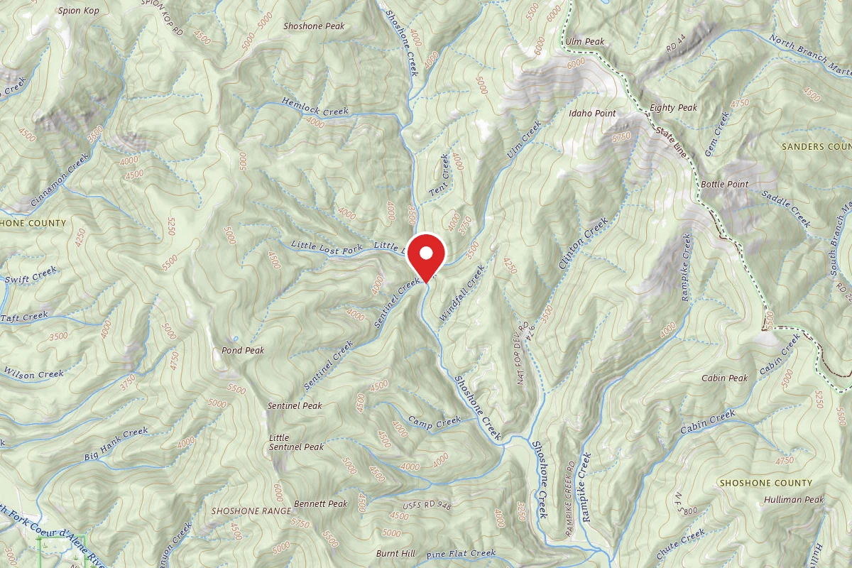 Idaho Panhandle Dispersed Campsite RD 412 SITE 15