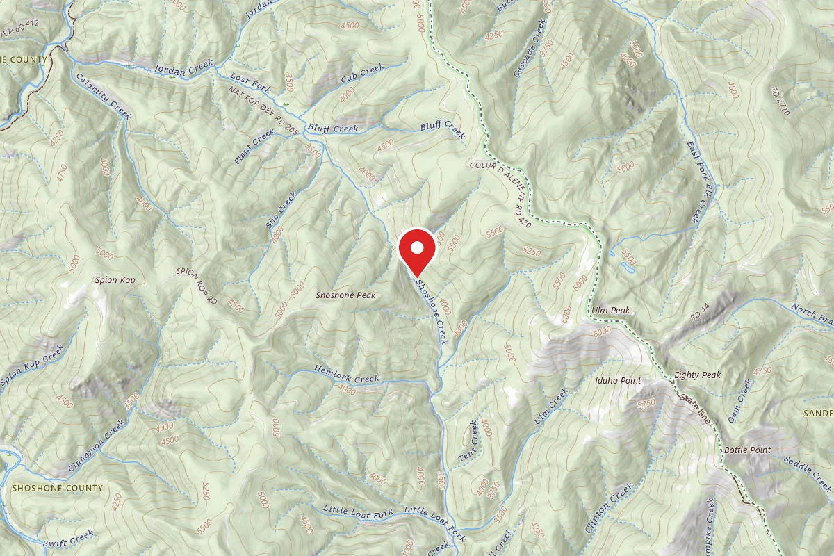 Idaho Panhandle Dispersed Campsite RD 412 SITE 16