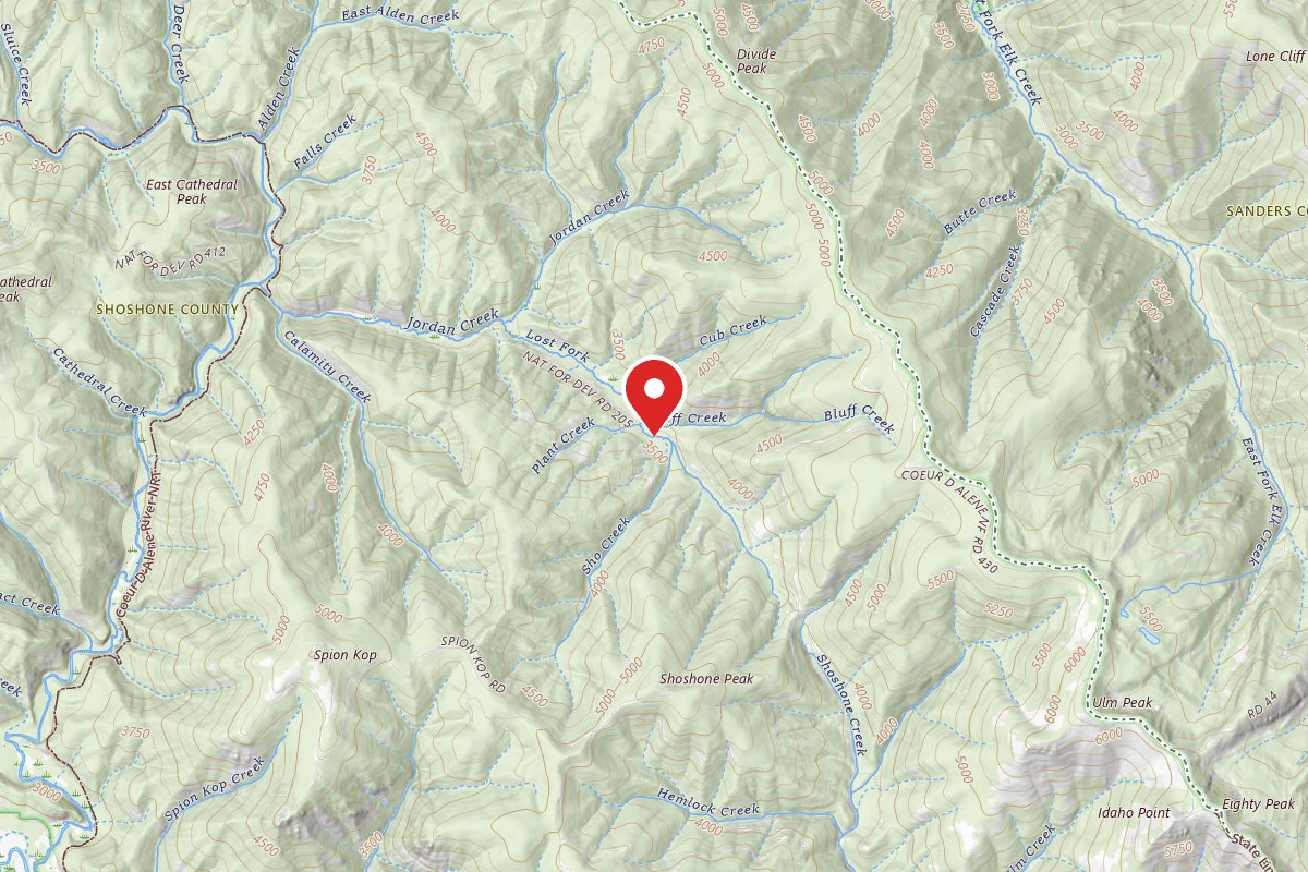 Idaho Panhandle Dispersed Campsite RD 412 SITE 5