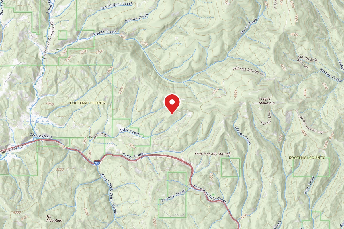 Idaho Panhandle Dispersed Campsite RD 413 SITE 18