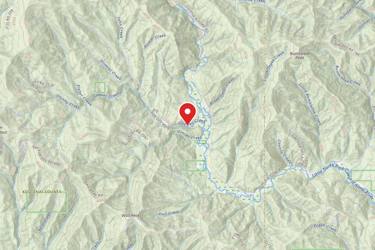 Idaho Panhandle Dispersed Campsite RD 413 SITE 5