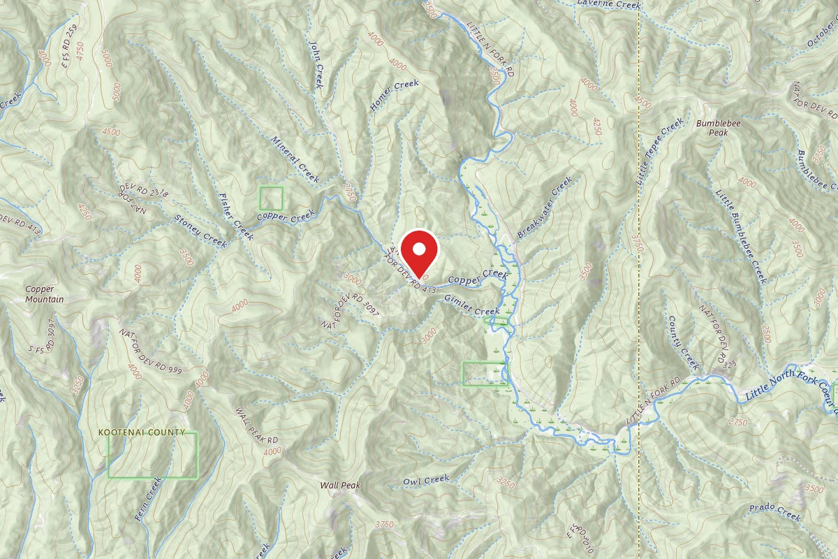 Idaho Panhandle Dispersed Campsite RD 413 SITE 6