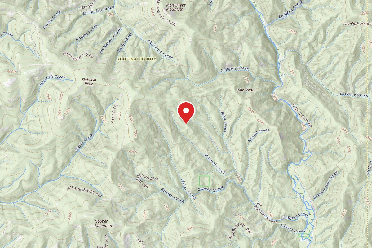 Idaho Panhandle Dispersed Campsite RD 413 SITE 16