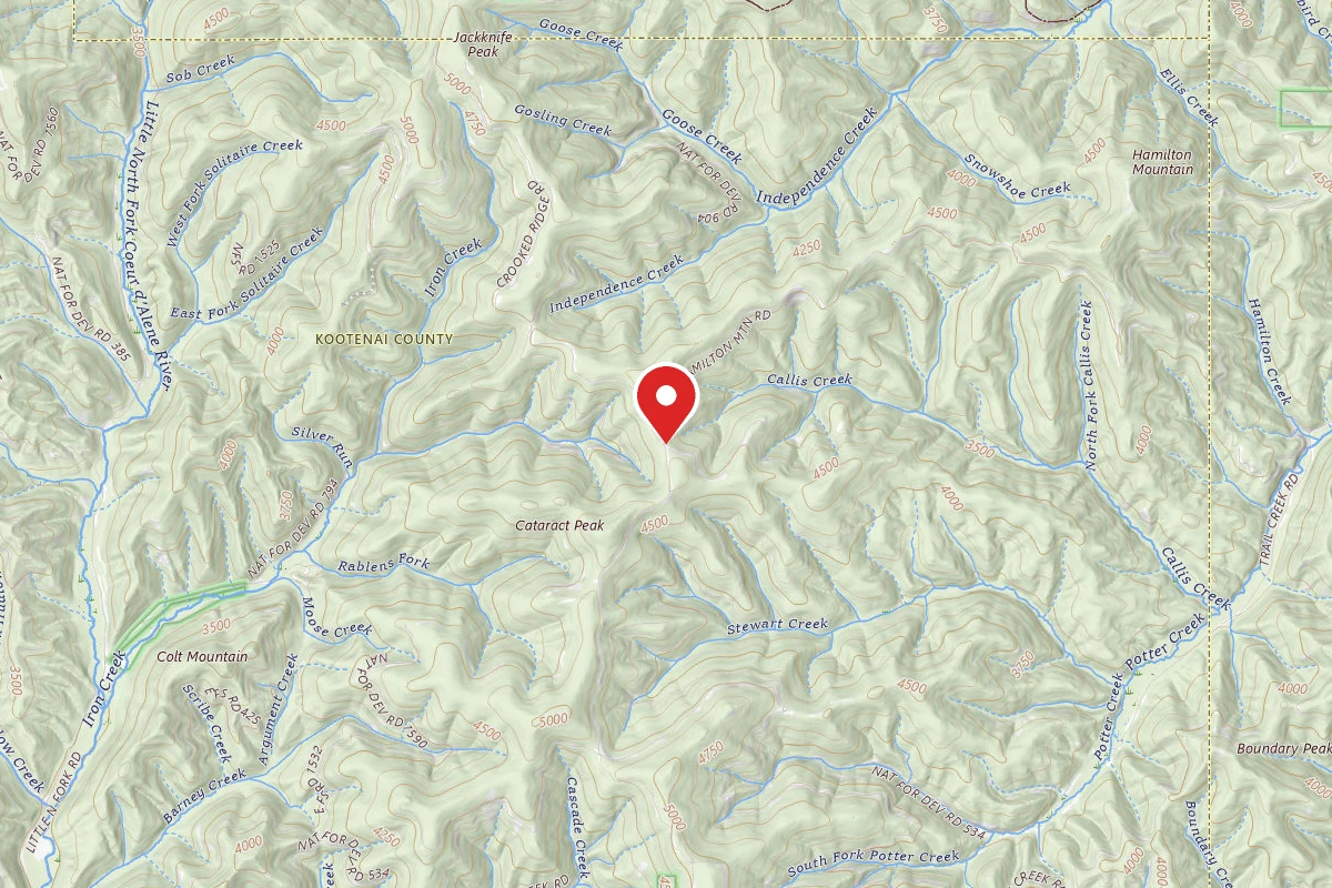 Idaho Panhandle Dispersed Campsite RD 436 SITE 1