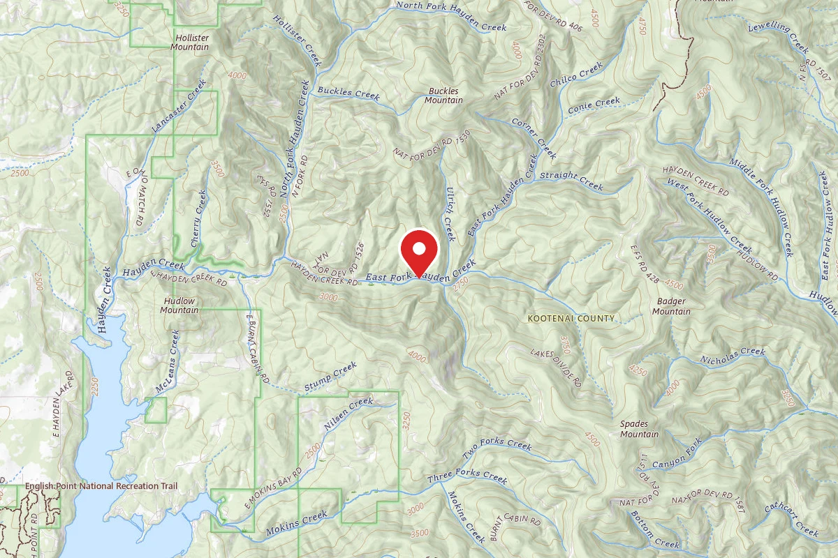 Idaho Panhandle Dispersed Campsite RD 437 SITE 11
