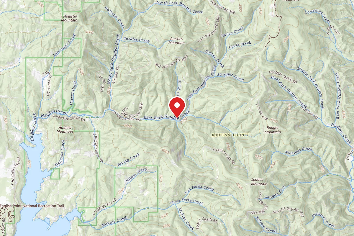 Idaho Panhandle Dispersed Campsite RD 437 SITE 13