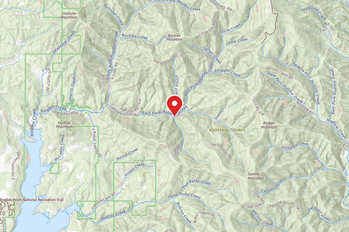 Idaho Panhandle Dispersed Campsite RD 437 SITE 14