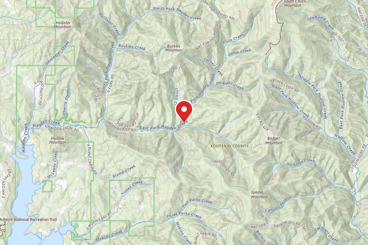 Idaho Panhandle Dispersed Campsite RD 437 SITE 17B