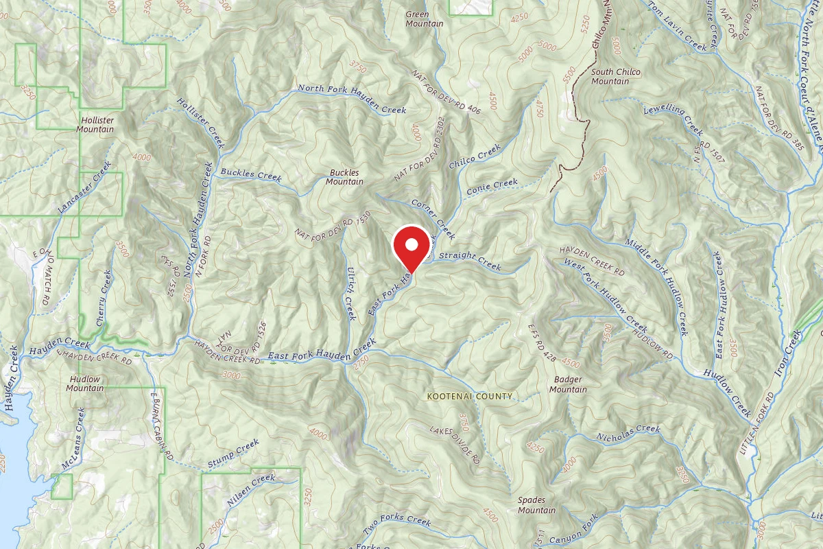 Idaho Panhandle Dispersed Campsite RD 437 SITE 19