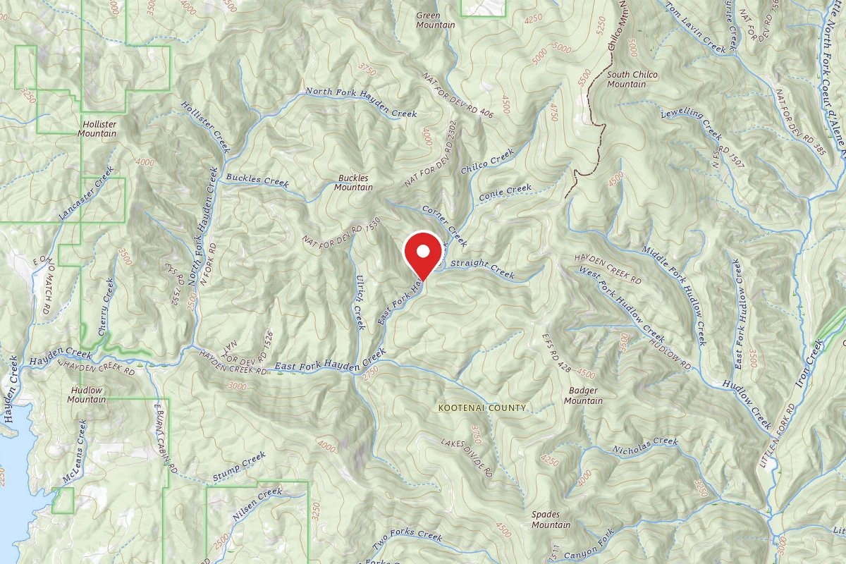 Idaho Panhandle Dispersed Campsite RD 437 SITE 20