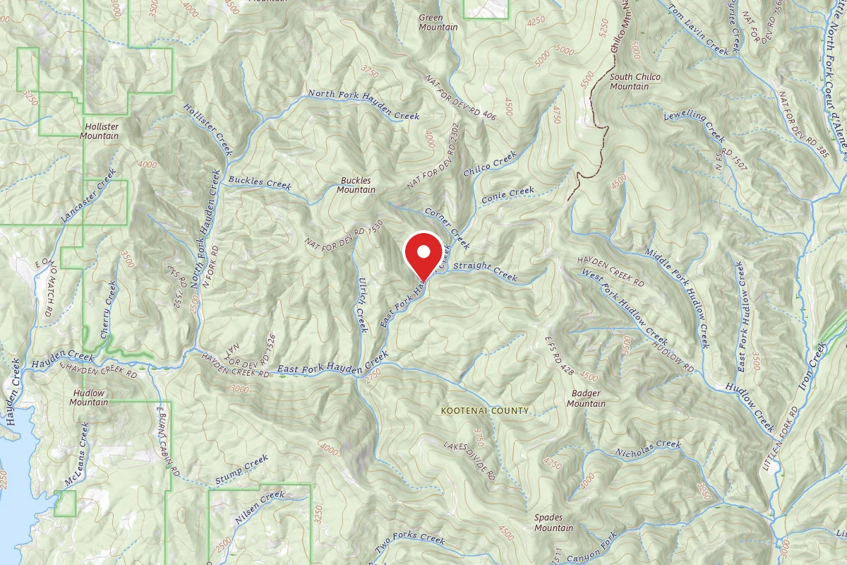 Idaho Panhandle Dispersed Campsite RD 437 SITE 21