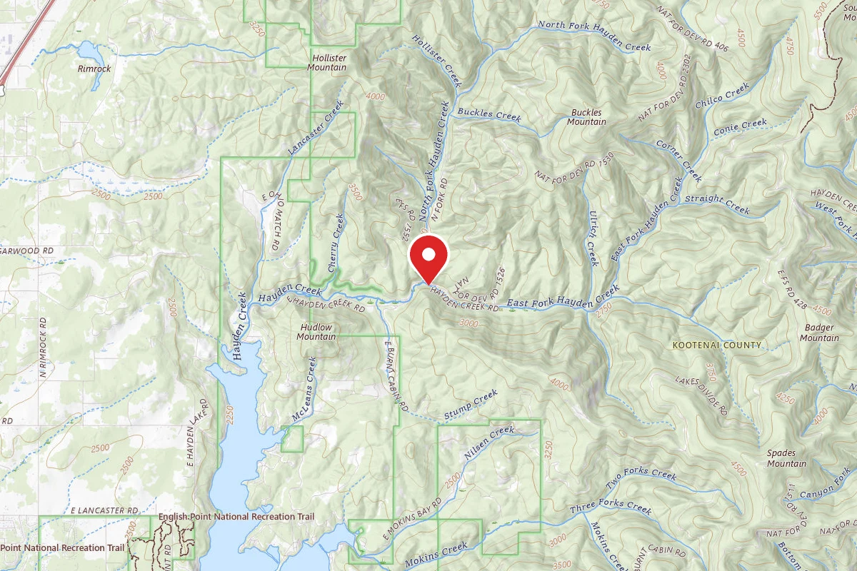 Idaho Panhandle Dispersed Campsite RD 437 SITE 4