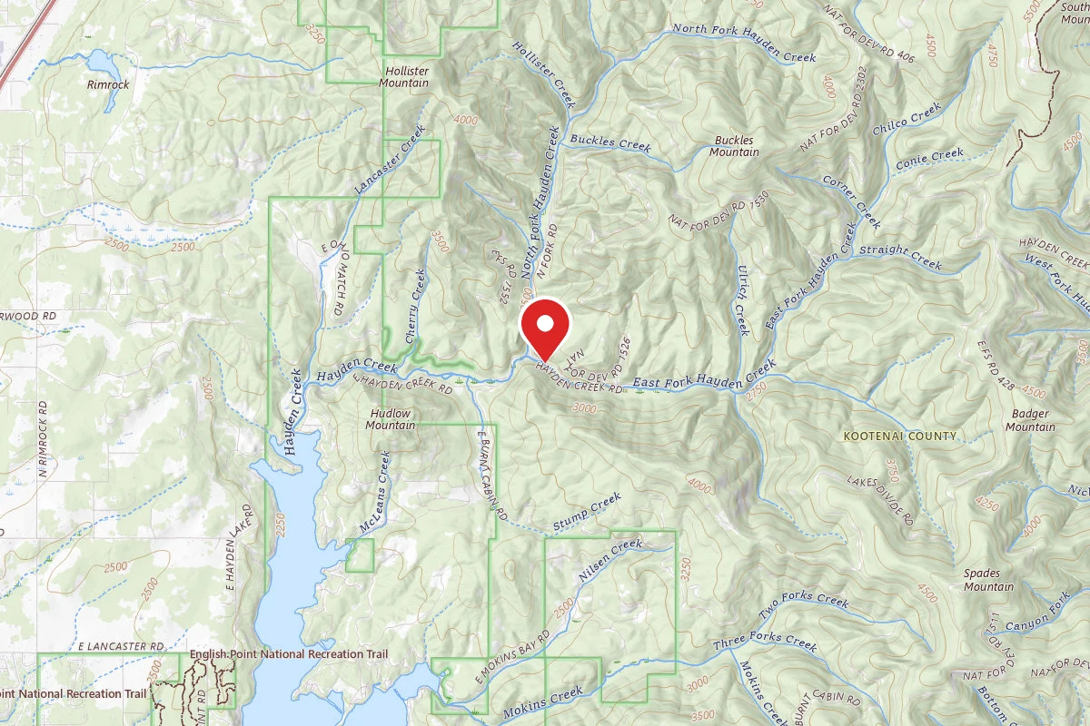 Idaho Panhandle Dispersed Campsite RD 437 SITE 5