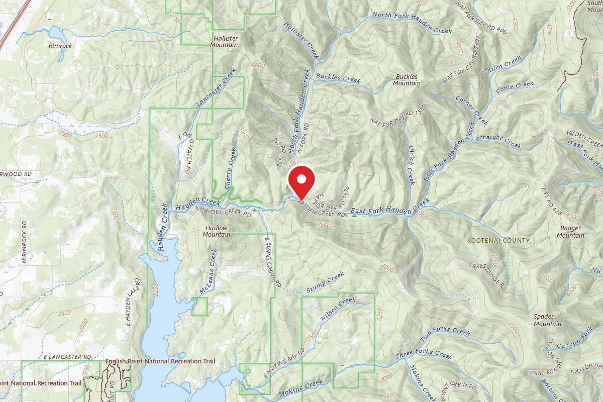 Idaho Panhandle Dispersed Campsite RD 437 SITE 6