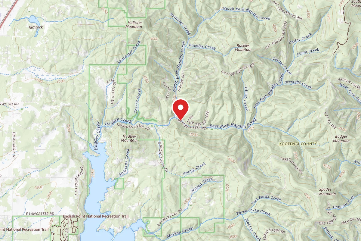 Idaho Panhandle Dispersed Campsite RD 437 SITE 7