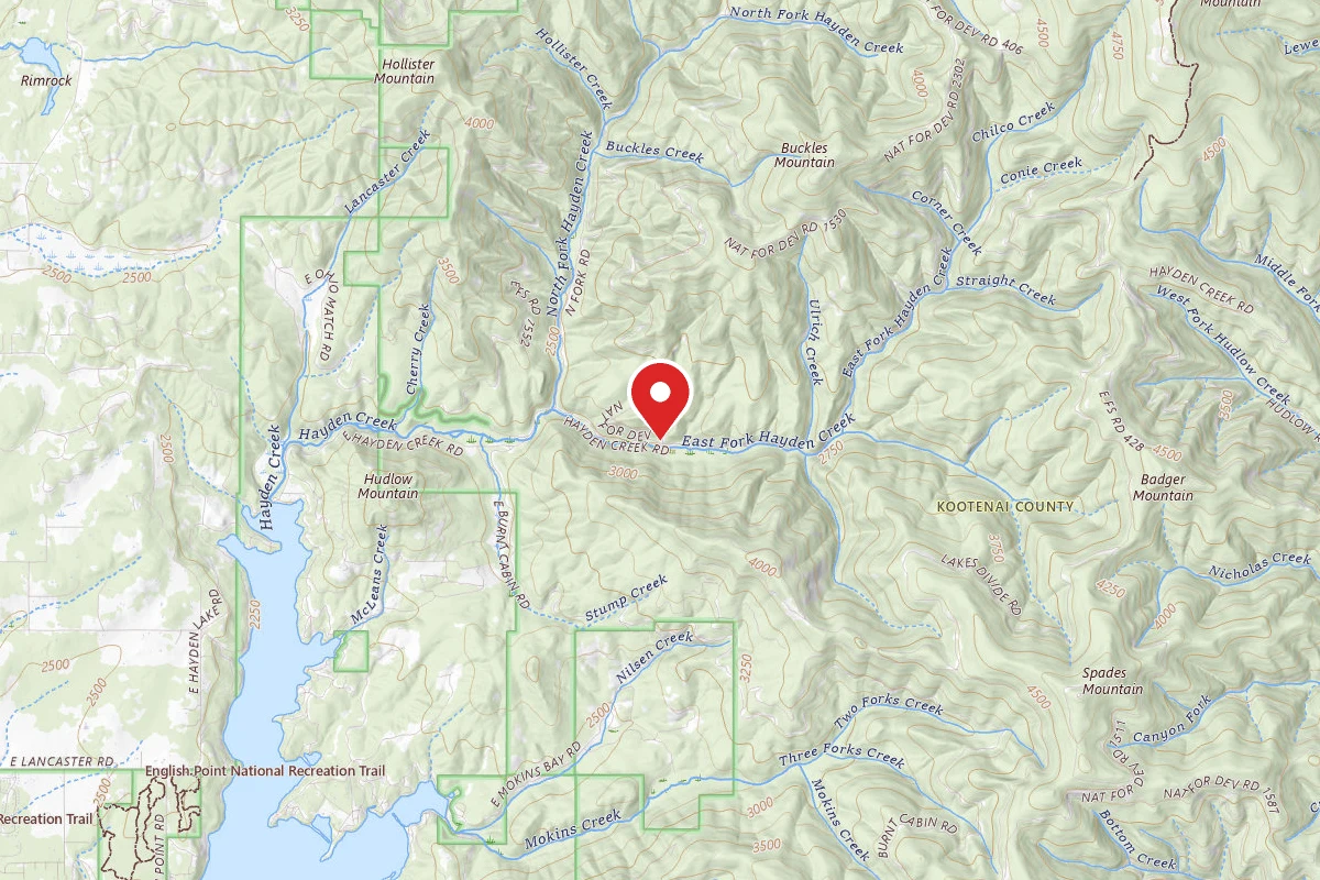 Idaho Panhandle Dispersed Campsite RD 437 SITE 8