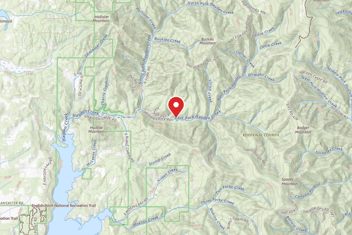 Idaho Panhandle Dispersed Campsite RD 437 SITE 9