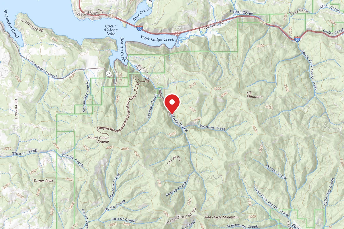 Idaho Panhandle Dispersed Campsite RD 438 SITE 3D