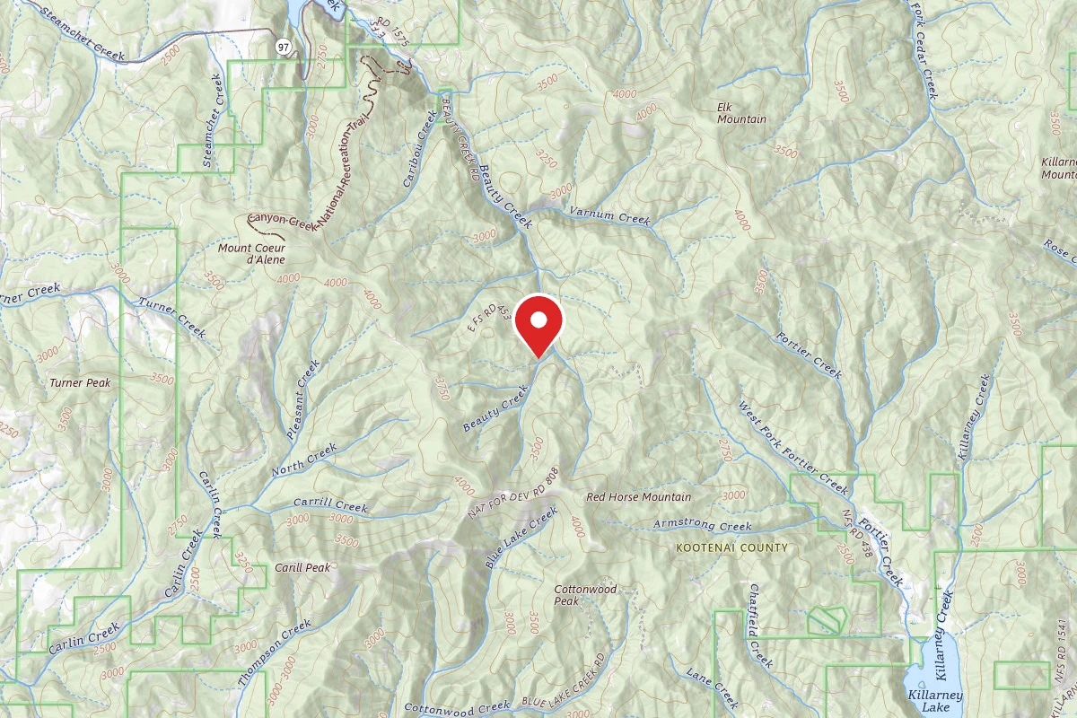 Idaho Panhandle Dispersed Campsite RD 438 SITE 6E