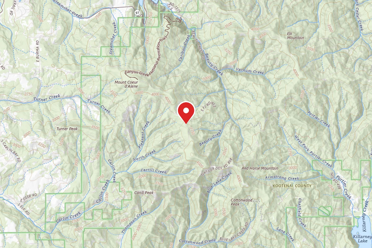 Idaho Panhandle Dispersed Campsite RD 439 SITE 10
