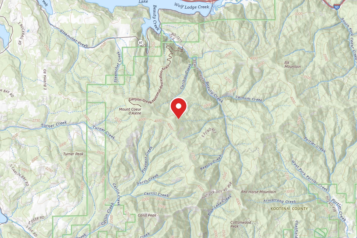 Idaho Panhandle Dispersed Campsite RD 439 SITE 2
