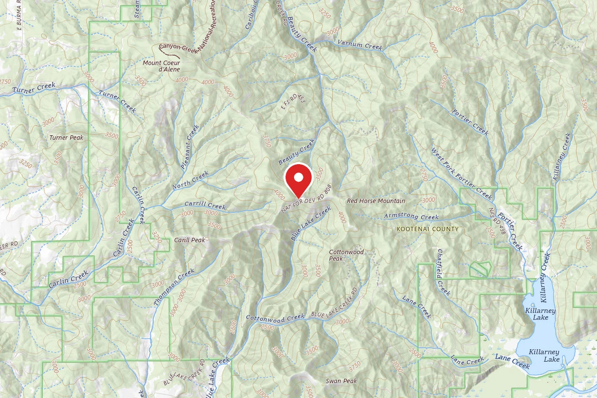 Idaho Panhandle Dispersed Campsite RD 439 SITE 7