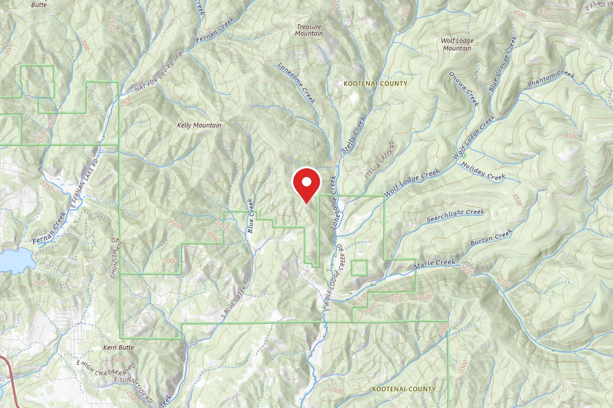 Idaho Panhandle Dispersed Campsite RD 499 SITE 5