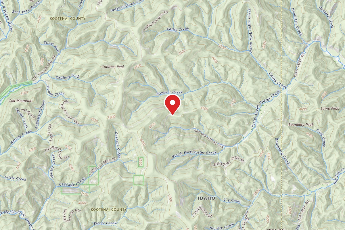 Idaho Panhandle Dispersed Campsite RD 534 SITE 1